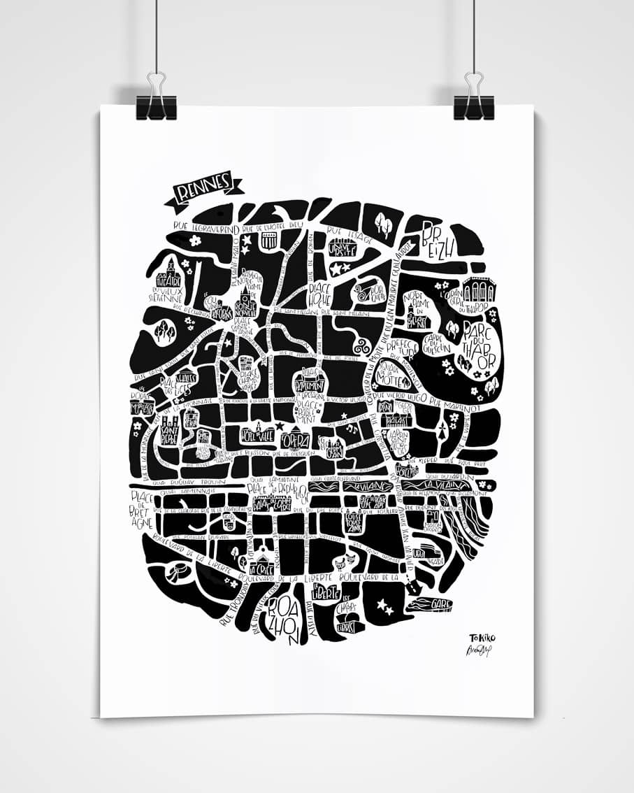 rennes-poster-affiche-illustration-par-tokiko